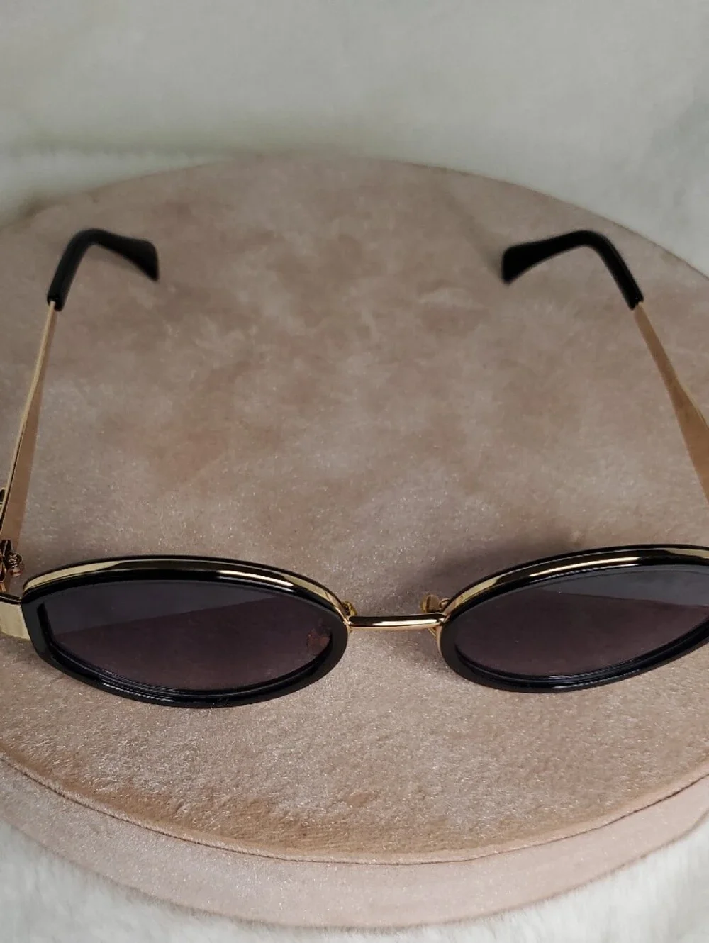 Celine Gold and Black Round Sunglasses - Designer Style